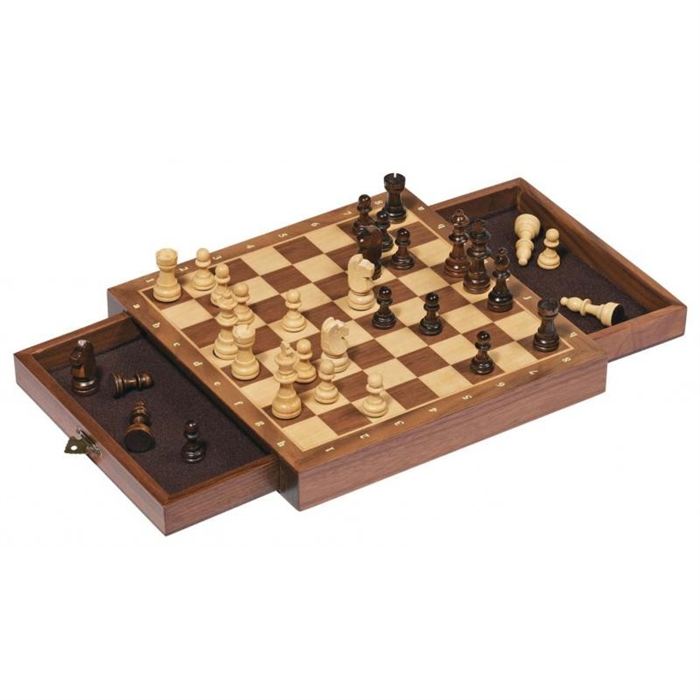 Jeu d’échecs magnétique en bois avec tiroir Achat / Vente jeu