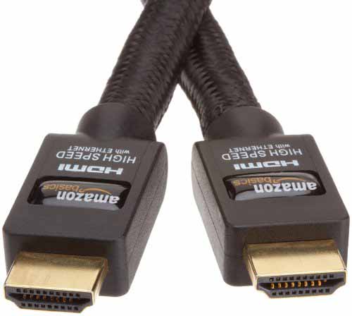 AmazonBasics High Speed HDMI Cable with Ethernet Braided (6.5 Feet