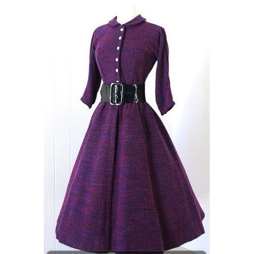 robe mince col roulé d’automne femme violet Achat / Vente robe