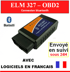 BLUETOOTH ELM 327 OBD2 ODB2 DIAGNOSTIC SCAN VOITURE ELM327 INTERFACE