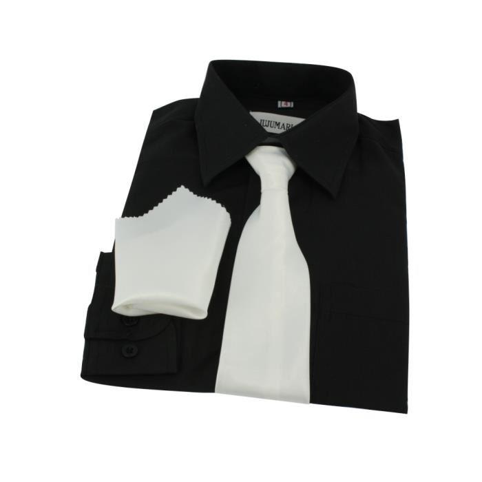Cravate enfant avec pochette Marron S Cravate enfant disponibles