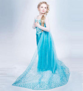 Déguisement Elsa Anna Robe Costume La Reine des Neiges Frozen Enfant
