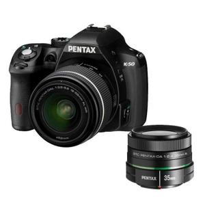 PENTAX K 50 Noir + DAL 18 55 WR + SMC DA 2,4/35 mm