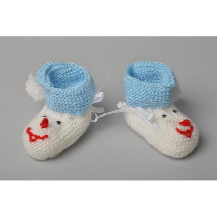 Chaussons de bébé au crochet faits main coton Achat / Vente