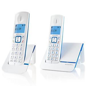 Telephone Fixe Sans Fil ALCATEL Versatis F230 Duo Bleu Mains Libres