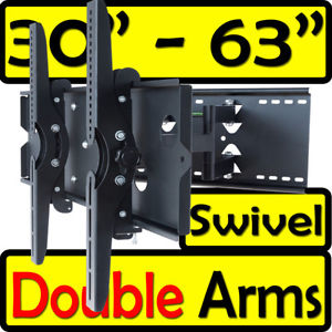 Tv Mural Support Resistant Double Bras Pour 32 37 40 42 46 50 55 60 62