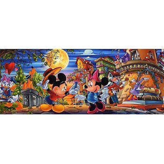 Puzzle 1000 pièces panoramique Mickey et Minnie Puzzle de 1000