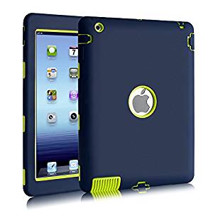 TKOOFN Coque De Protection Pour iPad 2/3/4 Housse Couverture Etui Bleu