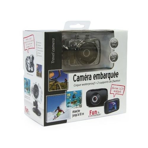 Caméra embarquée sport étanche 10m + accessoires Fun Connection