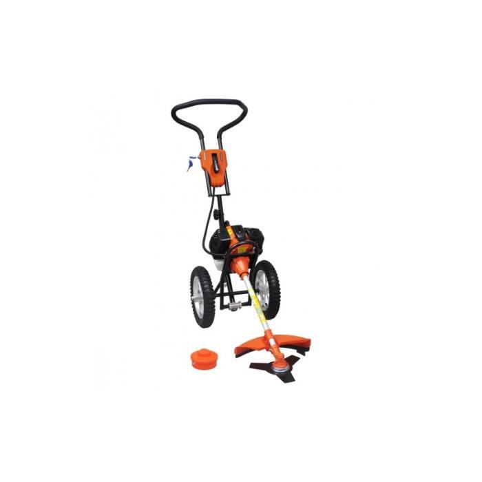 Débroussailleuse à roue 2 temps 1,9 KW Couleur: orange Poids net