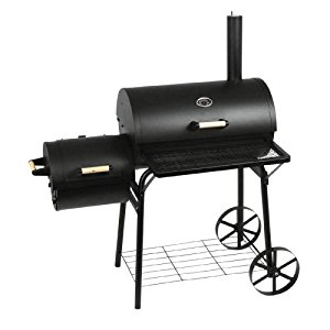 Gril / Barbecue à charbon smoker américain, 2 chambres, 126x72x1