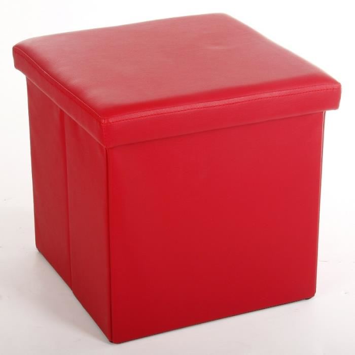 Pouf pli PVC rouge 38×38 cm Achat / Vente pouf poire Pvc, mdf