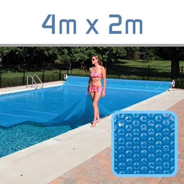 Bâche à bulles 300 microns pour piscine 4m x 2m couleur unique