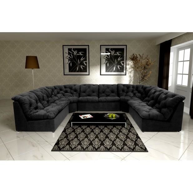 Canapé Clac noir modulable canapé sofa divan Achat / Vente canapé
