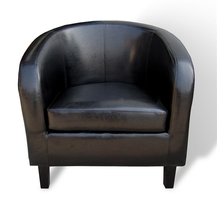 Fauteuil ANDREW noir simili cuir Achat / Vente fauteuil Acacia