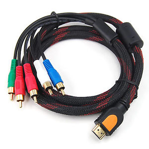 Cable Audio Video RVB RCA 5 Vers Male HDMI TRIXES 1.5m