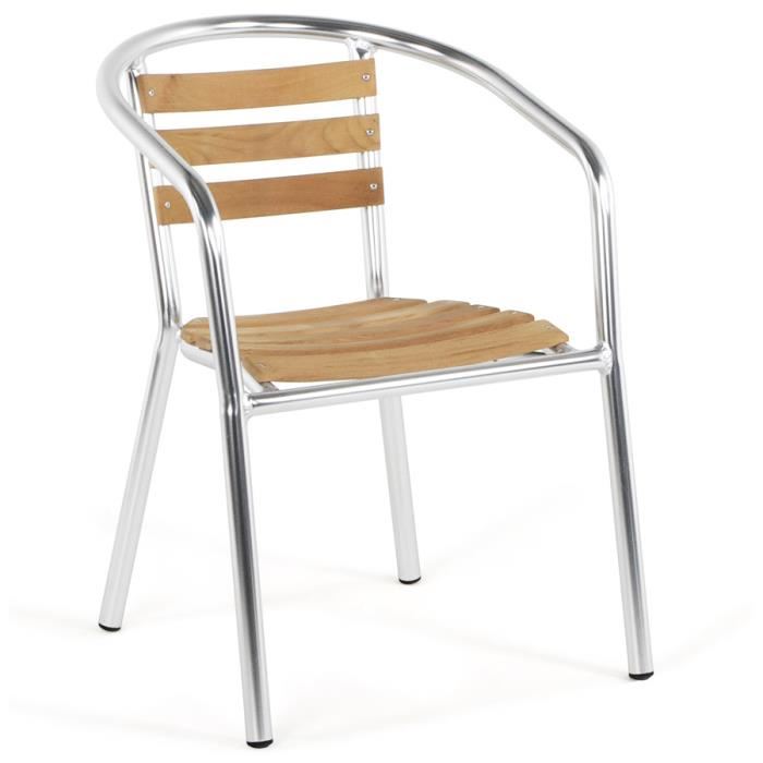 Chaise de terrasse ‘ESPRESSO’ en bois et aluminium Achat / Vente