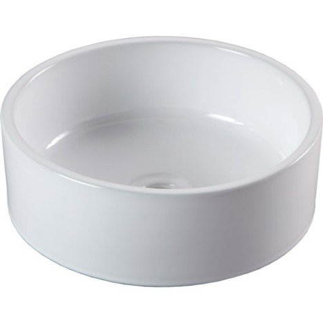 Vasque à poser céramique Diam.35 cm blanc Tube |