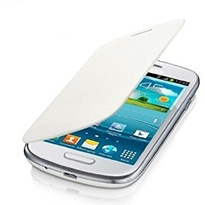 Etui Housse FLIP COVER Blanc pour Samsung Galaxy Trend S7560 + STYLET