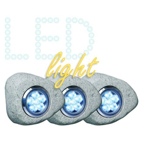 Lot de 3 spots à piquer extérieur LED intégrée, blanc | Leroy