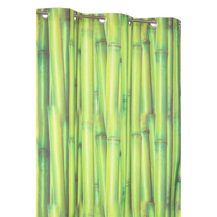 Rideau Imprime Motif Bambou Vert Vert Achat / Vente rideau