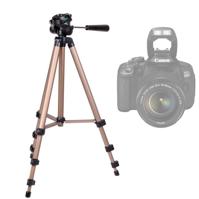 Trépied repliable pour Canon EOS 650D, 600D, 60D Trépied solide de