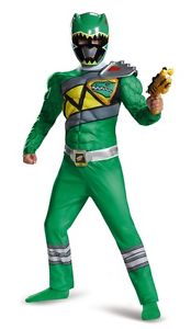 Power Rangers Dino Charge Green Ranger Muscle Child Costume HALLOWEEN