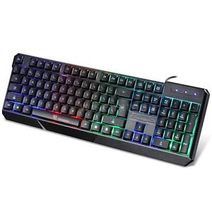 MOTOSPEED 104 Jeu ESport Clavier USB Wired 7 LED couleur USB 2.0 4YL7