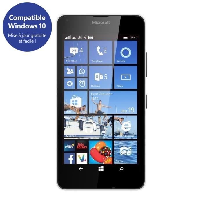 Lumia 640 Double Sim 4G Blanc smartphone, avis et prix pas cher