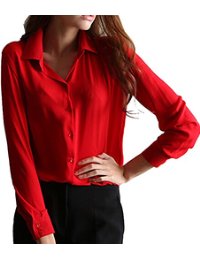 soie Rouge / Chemisiers et blouses / Femme : Vêtements