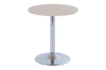 Table Table ronde design de bar diamètre 60 cm plateau beige pied