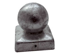 Chapeau de poteau 91 x 91 mm avec Boule Galvanisé à chaud Couvercle
