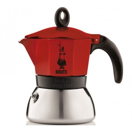 Cafetière Italienne Bialetti Induction Moka Express Rouge 3 Tasses