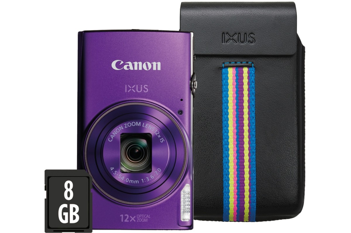 Appareil photo compact Canon IXUS 285 HS POURPRE + ETUI + 8GO (4203747