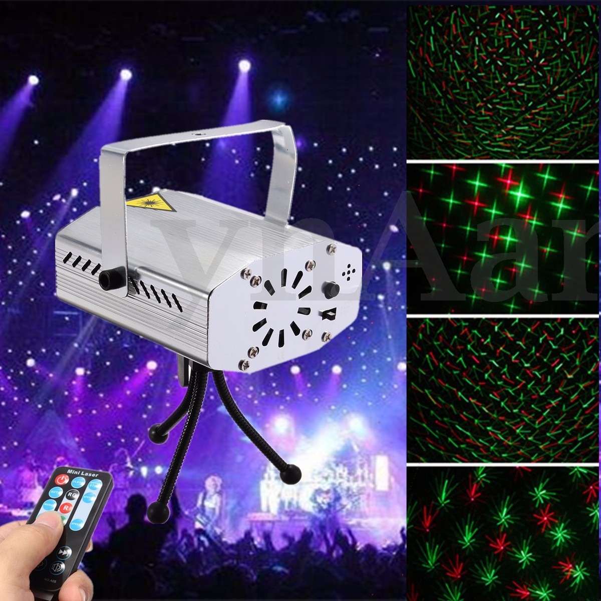 EU R&G Mini Auto/Son LED Laser Stage Projecteur Lumiere+Telecommande