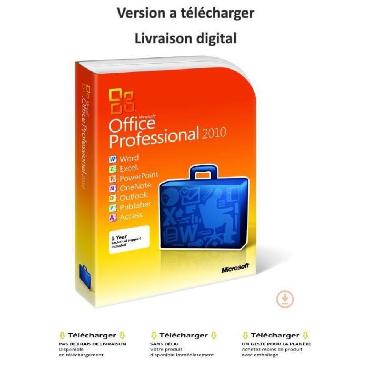 Microsoft Office Professional 2010Type de logiciel : logiciels
