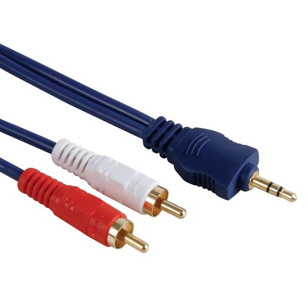 Cable Jack 3.5mm male 2 RCA male 10m Achat / Vente Câble