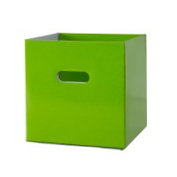 Cube de rangement en carton vert pour enfant de 4 ans à 12 ans