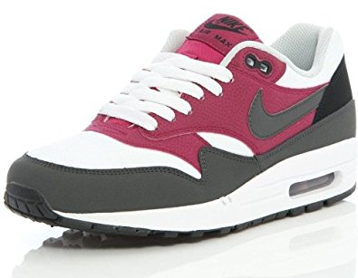 Nike Air Max 1 Essential White Purple Grey Leather Mens Trainer Shoes