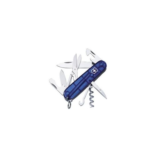 Victorinox Couteau suisse 10 pieces Climber Bleu translucide pas