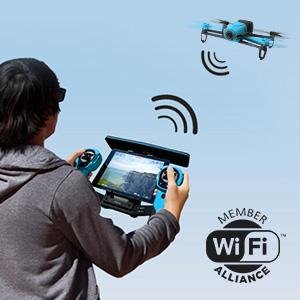 Parrot BeBop Drone avec Skycontroller Rouge pour Smartphone/Tablette