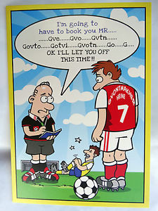 vous reserver m Joyeux Anniversaire Football drole humoristique carte