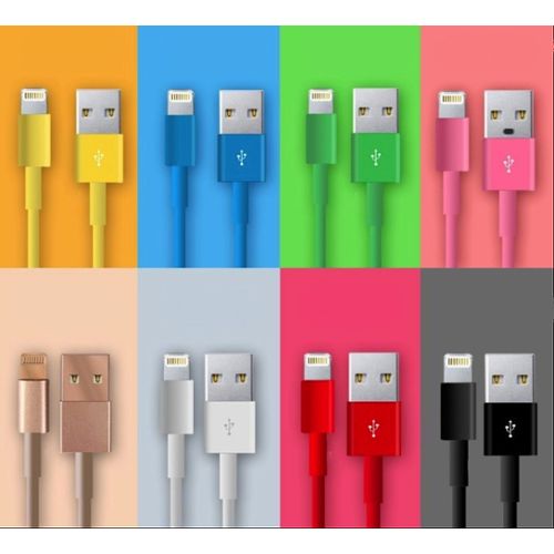 Cable Couleur Usb Chargeur Recharge Sync Iphone 5 Ipad 4/ Mini Ipod