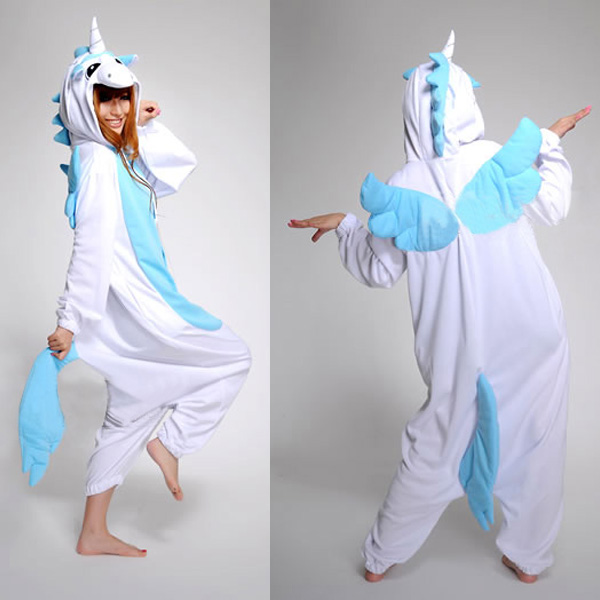 Nouveau Licorne Bleue Unisexe Kigurumi Pyjamas Adulte Animal Cosplay