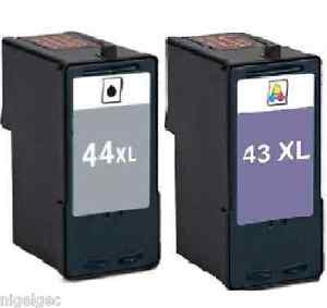 Lexmark 18Y0144E 44XL noir amp 18Y0143E 43XL couleur rechargees encres