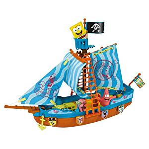 Bob L’Eponge Bob L’Eponge et Le Bateau Pirate Figurines et Navire