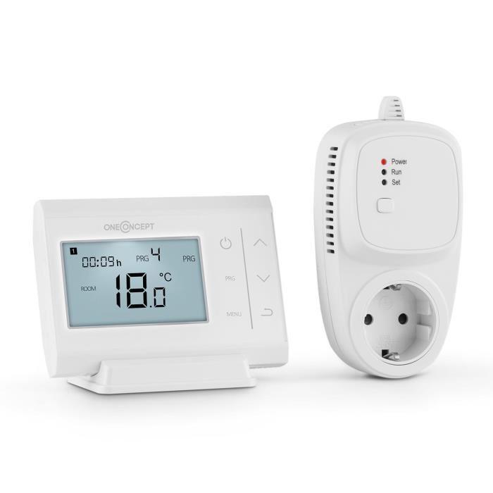 oneConcept STF 65 thermostat sans fil prise électrique pour radiateur
