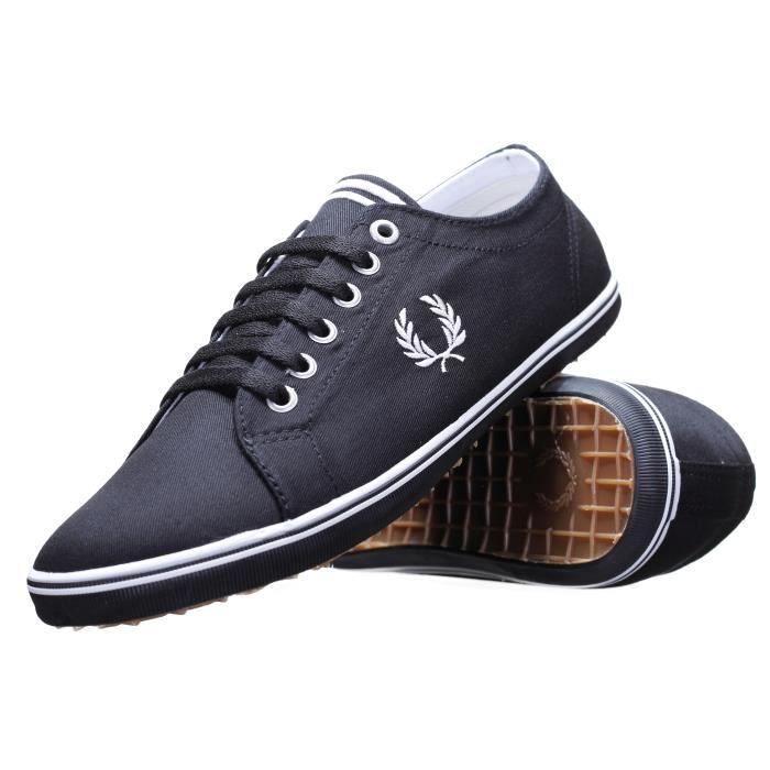 Chaussure Fred Perry Kingston Twill B6259 102 Noir Sneakers FRED
