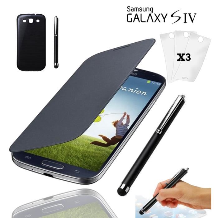 folio samsung galaxy s4 blanche + 3 protection ecran Samsung Galaxy S4