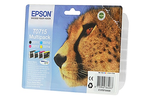 Cartouche d’encre Epson Pack Guepard T0715 4 couleurs (1180290)
